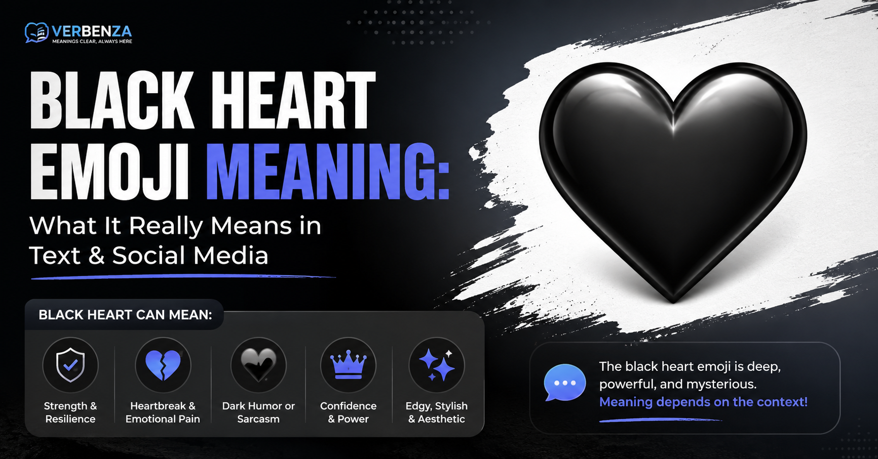 Black Heart Emoji Meaning:  What It Really Means in Text & Social Media