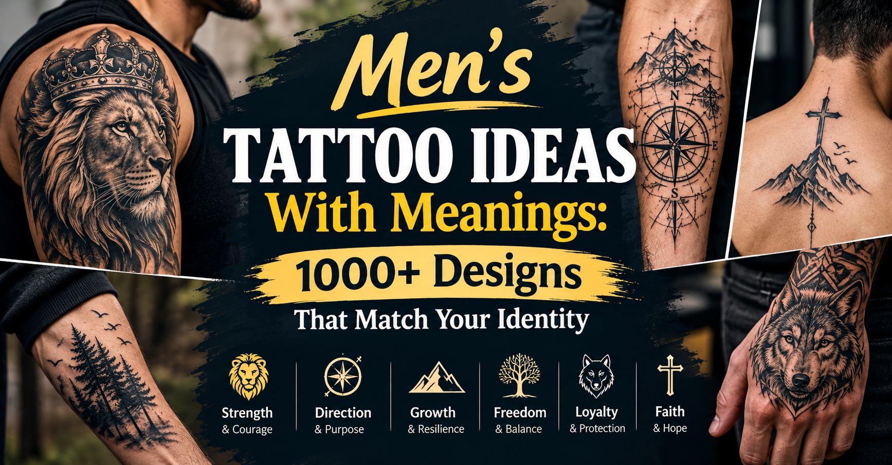 Men’s Tattoo Ideas With Meanings: 1000+ Designs That Match Your Identity